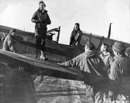 Asisbiz Curtiss P 40 Warhawk 343FG Aleutian Tigers first plane to land on the new runway at Amchitka Aleutian Islands NA006
