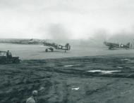 Asisbiz Curtiss P 40E Warhawk 343FG11FS Aleutian Tigers about to take off from Umnak Aleutian Islands 1942 NA1048