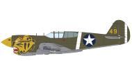 Asisbiz Curtiss P 40E Warhawk 343FG11FS Yellow 49 LtCol John S Chennault at Umnak Aleuutian Islands autumn 1942 eduard 0A