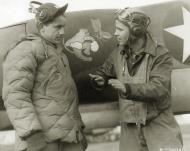 Asisbiz USAAF P 38E Lightning 343FG54FS with Capt Millard and Capt Hustead and 54FS emblem Aleutian Islands 1943 NA224