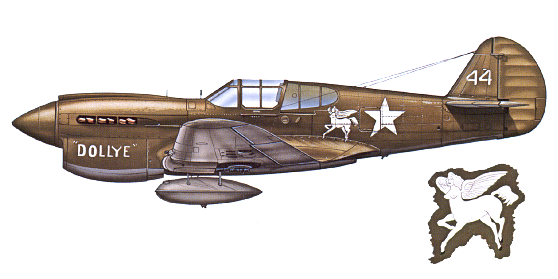 Asisbiz Curtiss P-40E Warhawk 49PG8PS White 44 Lt Eisenberg