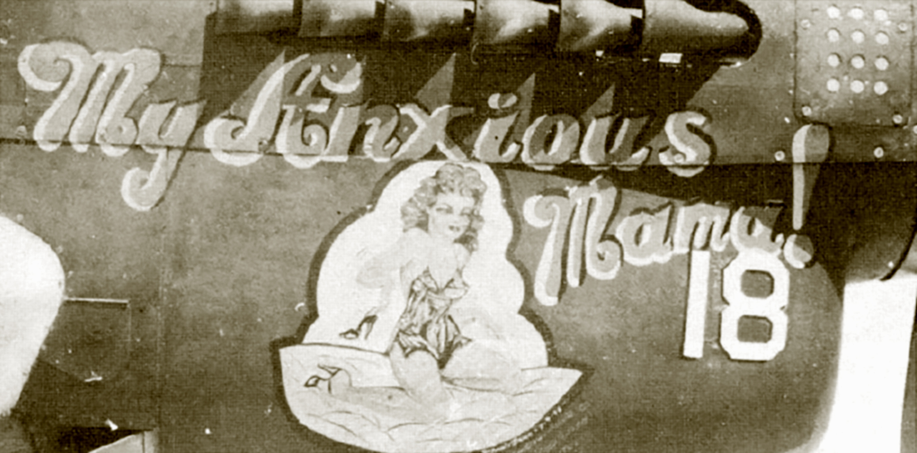 Curtiss P 40N Warhawk 49FG7FS White 18 Robert c Croft named My Anxious Mama PNG 1943 01