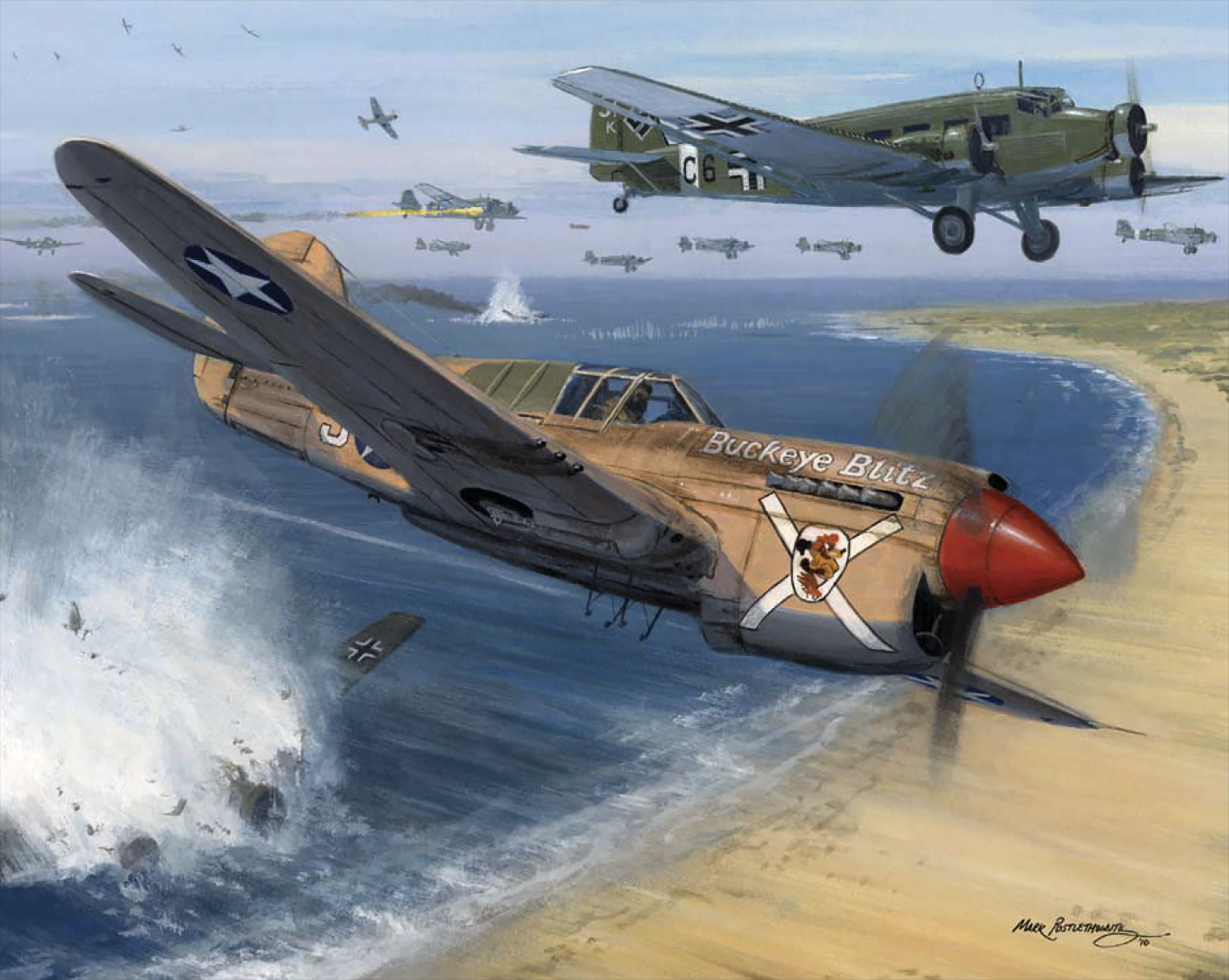 Osprey Aviation Elite Units 39 57th Fighter Group First in the Blue by Carl Moleswor artwork 0A