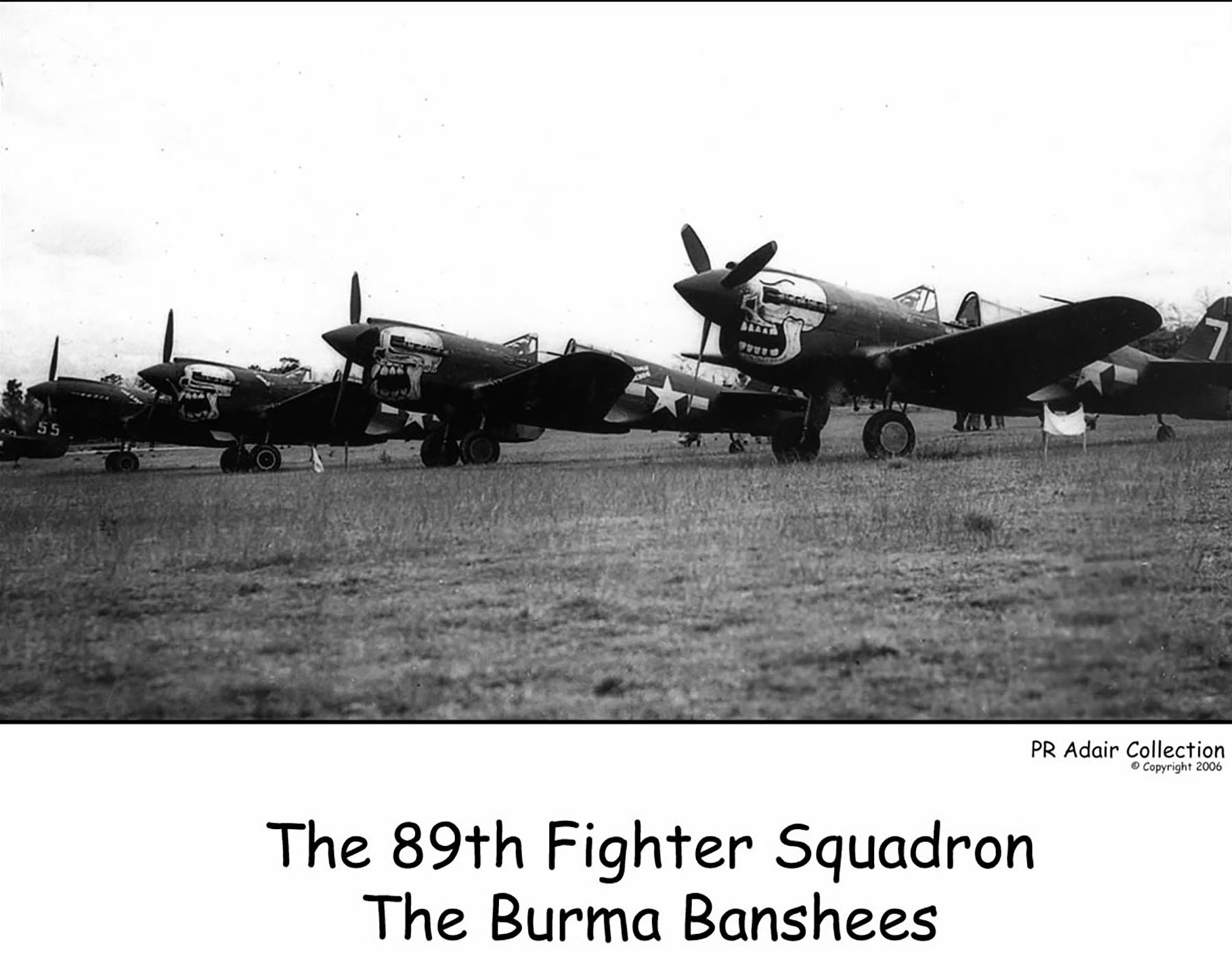 Curtiss P 40N Warhawk 10AF 80FG89FS Burma Banshee Lineup at Nagaghuli Assam N India 03