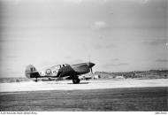 Asisbiz Curtiss P 40F Kittyhawk RAAF 3Sqn CVB taking off for operations over Sicily at Malta Jul 1943 AWM MEC2044