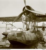 Asisbiz Italian Cant Z 501 Gabbiano float plane captured by RAAF 3Sqn later to Free French Sicily Italy Sep 1943 AWM MEA0311
