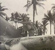 Asisbiz Curtiss P 40N Kittyhawk RAAF 76Sqn PO Bert Caldwell at Momote Los Negros Admiralty Islands Apr 1944 AWM OG1793