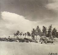 Asisbiz Curtiss P 40N Kittyhawk RAAF 76Sqn SVX and SVY at Momote Los Negros Admiralty Islands Apr 1944 AWM OG1809