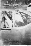 Asisbiz Curtiss P 40N Kittyhawk RAAF 78Sqn HUE Sgt Leonard Victor Waters with A29 575 Black Magic at Noemfoor DNG 1944 AWM P01659
