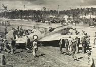 Asisbiz Curtiss P 40N Kittyhawk RAAF 78Sqn first to land on Kamiri Noemfoor Island Jul 1944 AWM 064028