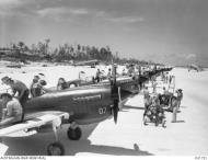 Asisbiz Curtiss P 40N Kittyhawk RAAF 80Sqn BUG 07 SqnLdr JL Waddy with A29 607 Noemfoor DNG 11th Oct 1944 AWM OG1751