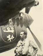 Asisbiz Curtiss P 40N Kittyhawk RAAF 82Sqn FLt Frank R Schaaf at Labuan Island Borneo 10th Oct 1945 AWM OG3202