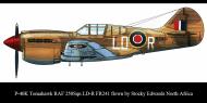Asisbiz Curtiss P 40K Kittyhawk RAF 250Sqn LDR FR241 flown by Stocky Edwards North Africa 0A
