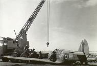 Asisbiz Curtiss P 40E Kittyhawk RAF 260Sqn HSW AL134 force landed after combat Egypt 14th Aug 1942 AWM 024841