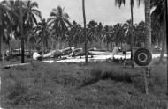 Asisbiz RNZAF P 40N Kittyhawks 1Sqn White 4 and 16 dispersal area at Kukum Guadalcanal 01