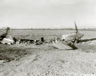 Asisbiz CBI Curtiss P 40E Warhawk destroyed by a Japanese raid at Dinjan Assam India 25th Oct 1942 NA441