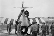 Asisbiz 42 76436 P 47D Thunderbolt 358FG367FS CPD Jacob Blazicek landing Cardonville France 17th Jun 1944 02