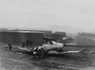 Asisbiz 41 6354 P 47C Thunderbolt 8AF 4FG336FS VFP crashed on takeoff by Jack L Raphael Uninjured 5th Jan 1944 FRE2604