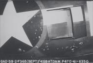 Asisbiz 41 6330 P 47C Thunderbolt 56FG62FS LMZ Moy Tavarish Col Hubert A Zemke flak damage 2nd Sep 1943 FRE471