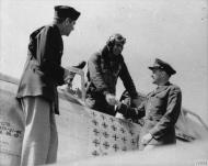 Asisbiz 42 25512 P 47D Thunderbolt 56FG62FS LMQ Penrod and Sam Maj Robert S Johnson being greeted FRE2734