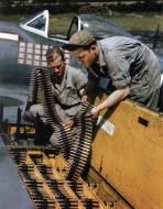 Asisbiz 42 26418 P 47D Thunderbolt 56FG61FS HVA LtCol Francis Gabreski being rearmed at Boxted 1944 K2618