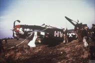 Asisbiz 44 21197 P 47M Thunderbolt 56FG61FS HVO Joy Boy Richard Theyken landing mishap near Boxted 3rd Feb 1945 01