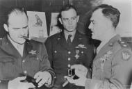 Asisbiz Aircrew USAAF 56FG Brigadier Gen Jesse Auton with Col Hubert Zemke and Gen William E Kepner FRE2562
