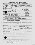 Asisbiz Aircrew USAAF 56FG Colonel Hubert Zemke CO Officer's Pay Data card 9 years service FRE9891