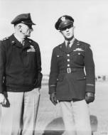 Asisbiz Aircrew USAAF 56FG General Carl A Spaatz and Col Hubert Zemke CO at Halesworth March 1944 FRE2559