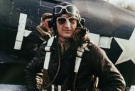 Asisbiz Aircrew USAAF 56FG LtCol Francis S Gabreski with his P 47 Thunderbolt at Boxted 1944 FRE13600
