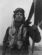 Asisbiz Aircrew USAAF 56FG Walter J Sharbo with his P 47 Thunderbolt FRE2548