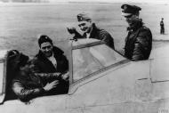 Asisbiz Aircrew USAAF 56FG aces LtCol David C Schilling Francis S Gabreski and Col Hubert Zemke with Capt Fred Christensen 01
