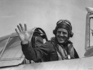 Asisbiz Aircrew USAAF 56FG61FS Lt Robert Rankin seated in P 47 Thunderbolt 15th May 1944 FRE2544