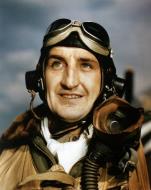 Asisbiz Aircrew USAAF 8AF 56FG LtCol Francis S Gabreski with his P 47 Thunderbolt at Boxted 1944 K2147