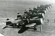 Asisbiz P 47C Thunderbolts 56FG62FS line up including LMJ LMM and LMX at Horsham airbase April 1943 FRE12457