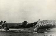 Asisbiz 42 8530 P 47D Thunderbolt 8AF 78FG82FS MXI Capt Chares W Dewitt injured after a take off crash 22nd Mar 1944 FRE12141