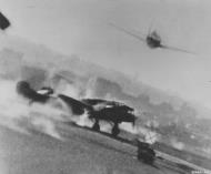 Asisbiz Gun camera footage by 8AF fighters Beating up a French Airfield strafing a park Potez NA746