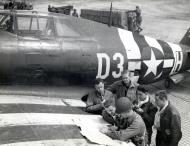 Asisbiz USAAF Republic P 47D Thunderbolt 9AF 368FG397FS D3H near St. Mere Eglise 15th Jun 1944