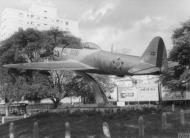 Asisbiz USAAF Republic P 47D Thunderbolt mounted on a plinth in Brazil but destroyed by student riots in 1969 FRE9112