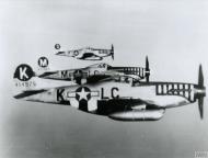 Asisbiz 44 14975 P 51D Mustang 20FG77FS LCK Lt Robert E Murrell in flight with LMC and LMS FRE11403