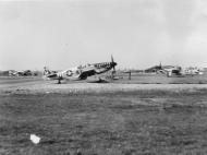 Asisbiz P 51B Mustang 20FG55FS KIQ taxying for take off England 1944 01