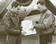 Asisbiz Aircrew USAAF 352FG Major George E Preddy showing were he bailed out of his P 47 Thunderbolt 01