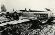 Asisbiz 44 13353 P 51D Mustang 355FG357FS OSU Gin Rummy (L R) Lt Edwin M Hendrickson crash landed 3rd Aug 1944 FRE12203