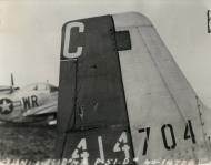 Asisbiz 44 14704 P 51D Mustang 355FG354FS WRR Princess Pat II Lt Charles D Hauver tail section Jan 1944 FRE12235