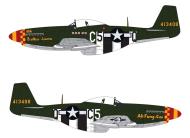 Asisbiz 44 13408 P 51D Mustang 357FG364FS C5Q Bobby Jeanne (L) Ah Fung Goo II (R) ace Col Irwin H Dregne at Yoxford 1944 0A