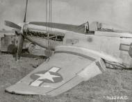 Asisbiz 44 13814 P 51D Mustang 364FG385FS 5EV Fancy Frances after mishap LT Jack O Eubanks Honnington 3rd Oct 1944 01
