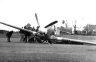 Asisbiz 43 6770 P 51B Mustang 4FG335FS WDO Lt Albert Schlegel's landing gear collapsed 4th Mar 1944 01