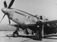 Asisbiz Aircrew USAAF 4FG Captain Don S Gentile with a P 51D representing his P 51B during a post war tour 1945 FRE2339