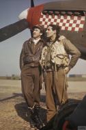 Asisbiz Aircrew USAAF 4FG336FS John Godfrey and Don Gentile at Debden FRE5304