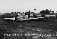 Asisbiz 44 13368 P 51D Mustang 55FG338FS CL Lt Jerry R McDonald take off accident 11th Jul 1944 FRE13387